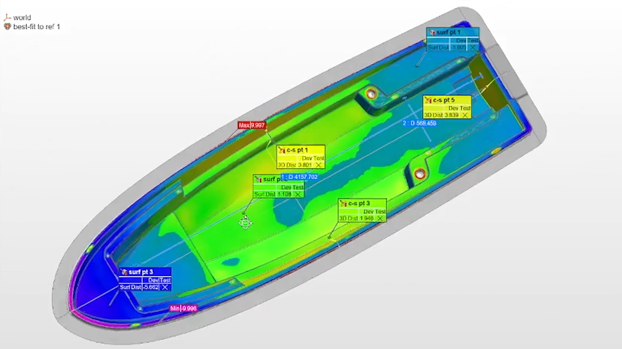 Color map with measurement data Color map with measurement data